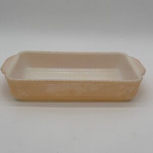 Fire King Peach Lustre 1 1/2 Qt Casserole Dish #410